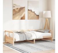 BOWEKAM Home & Garden - Sofá cama sin colchón natural de 90 x 200 cm, madera maciza de pino