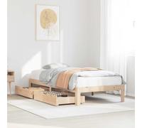 BOWEKAM Home & Garden-Somier con cajones sin colchón 75 x 190 cm, pequeño mueble individual elección