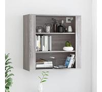BOWEKAM Home & Garden Sonoma - Armario de pared gris 80 x 33 x 80 cm, diseño de madera