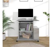 BOWEKAM Home & Garden Sonoma - Escritorio para ordenador (80 x 50 x 75 cm), color gris