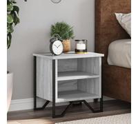 BOWEKAM Home & Garden Sonoma - Mesita de noche gris 40 x 30 x 40 cm de madera diseñada para muebles