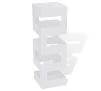 BOWEKAM Home & Garden - Soporte cuadrado para paraguas de acero, 48,5 cm, color blanco