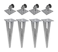 BOWEKAM Home & Garden-Strive Post Spikes - Juego de 4 estacas de acero para muebles