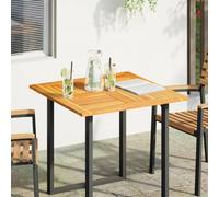 BOWEKAM Home & Garden-Table Top de 80 x 80 x 2,2 cm cuadrado de madera maciza de acacia