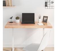 BOWEKAM Home & Garden-Tablero de mesa marrón claro 100 x 40 x (2-4) cm de madera maciza tratada con borde vivo, elección de muebles