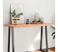 BOWEKAM Home & Garden-Tablero de mesa marrón claro 120 x 60 x (2-4) cm de madera maciza tratada con borde vivo, elección de muebles