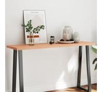 BOWEKAM Home & Garden-Tablero de mesa marrón claro 140 x 40 x (2-4) cm, madera maciza tratada, borde vivo, elección de muebles