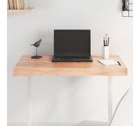 BOWEKAM Home & Garden-Tablero de mesa marrón claro 80 x 40 x (2-6) cm de madera maciza tratada con borde vivo, elección de muebles