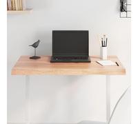 BOWEKAM Home & Garden-Tablero de mesa marrón claro 80 x 50 x (2-4) cm de madera maciza tratada con borde vivo, elección de muebles