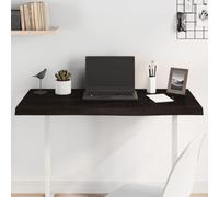 BOWEKAM Home & Garden-Tablero de mesa marrón oscuro 100 x 50 x (2-4) cm, madera maciza tratada, roble, elección de muebles