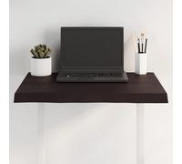 BOWEKAM Home & Garden-Tablero de mesa marrón oscuro 60 x 40 x (2-4) cm, madera maciza tratada, borde vivo, elección de muebles