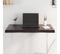 BOWEKAM Home & Garden-Tablero de mesa marrón oscuro 80 x 50 x (2-4) cm de madera maciza tratada, borde vivo, elección de muebles