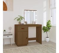 BOWEKAM Home & Garden - Tocador con LED marrón 95 x 50 x 133,5 cm, madera maciza de pino, elección de muebles
