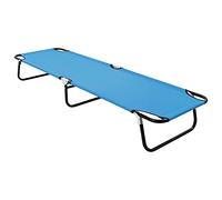 BOWEKAM Home & Garden - Tumbona plegable de acero, color azul turquesa