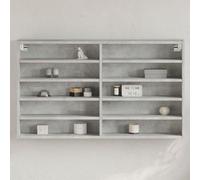 BOWEKAM Home & Garden-Vitrine - Armario de madera de hormigón, color gris, 100 x 15 x 58 cm, elección de muebles de madera
