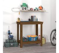 BOWEKAM Home & Garden-Work Bench Brown 80x50x80 cm Madera maciza de pino - Muebles a elegir