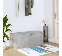 BOWEKAM Home & Garden - Zapatero de pared gris hormigón, 100 x 35 x 38 cm, elección de muebles de madera