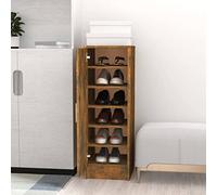 BOWEKAM Home & Garden-Zapatero de roble ahumado, 32 x 35 x 92 cm, elección de muebles de madera