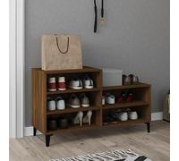 BOWEKAM Home & Garden-Zapatero de roble marrón, 102 x 36 x 60 cm, elección de muebles de madera