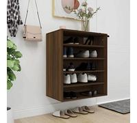 BOWEKAM Home & Garden-Zapatero de roble marrón, 60 x 35 x 70 cm, elección de muebles de madera