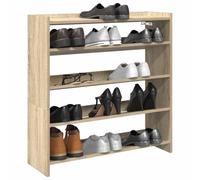 BOWEKAM Home & Garden-Zapatero de roble Sonoma 80 x 25 x 81 cm, elección de muebles de madera