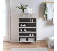 BOWEKAM Home & Garden-Zapatero gris concreto 60 x 35 x 105 cm, madera diseñada para muebles