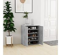 BOWEKAM Home & Garden-Zapatero gris concreto 60 x 35 x 70 cm, madera diseñada para muebles