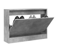 BOWEKAM Home & Garden-Zapatero gris concreto 80 x 21 x 57 cm, madera diseñada para muebles