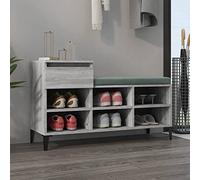 BOWEKAM Home & Garden-Zapatero gris Sonoma 102 x 36 x 60 cm, diseño de madera