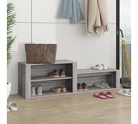 BOWEKAM Home & Garden-Zapatero gris Sonoma 150 x 35 x 45 cm, madera diseñada para muebles