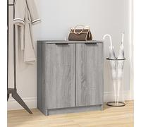 BOWEKAM Home & Garden-Zapatero gris Sonoma 59 x 35 x 70 cm, diseño de madera