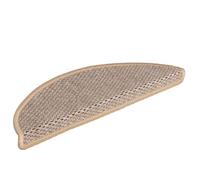 BOWEKAM Home Supplies - Alfombrillas autoadhesivas para escaleras, aspecto de sisal, 15 unidades, 56 x 17 x 3 cm, color beige claro