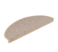 BOWEKAM Home Supplies - Alfombrillas autoadhesivas para escaleras, aspecto de sisal, 15 unidades, 65 x 21 x 4 cm, color beige claro