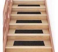 BOWEKAM Home Supplies - Alfombrillas de escalera autoadhesivas, 30 unidades, color marrón, 76 x 20 cm, rectangulares