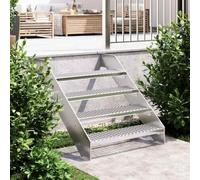 BOWEKAM Home Supplies - Peldaños de escalera (80 x 24 x 7 cm, acero galvanizado)
