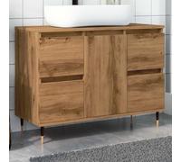 BOWEKAM Juego de muebles de baño, armario de baño, roble artesanal, 80 x 33 x 60 cm, madera de ingeniería