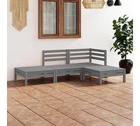 BOWEKAM Juego de muebles de jardín de 4 piezas, muebles de madera de pino maciza, muebles de exterior, juegos de muebles de exterior
