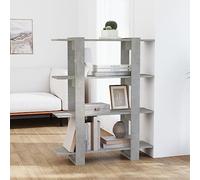 BOWEKAM Librero/separador de habitaciones, color gris hormigón, 100 x 30 x 123,5 cm, muebles, estanterías, estanterías y estantes de pie