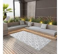 BOWEKAM Manta para césped y jardín, alfombra de polipropileno gris ARAKIL 120 x 180 cm