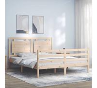 BOWEKAM Marco de cama de casa y jardín sin colchón 160x200 cm muebles de madera maciza a elección