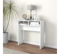 BOWEKAM Mesa consola de color blanco brillante, 78 x 30 x 80 cm, muebles de madera, mesas, mesas auxiliares