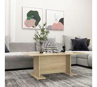 BOWEKAM Mesa de centro de roble Sonoma de 103,5 x 60 x 40 cm, muebles de madera, mesas, mesas de centro, mesas de centro