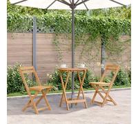 BOWEKAM Mesas de jardín plegables para exteriores, 60 x 75 cm, madera de acacia maciza