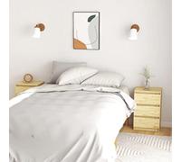 BOWEKAM Mesita de noche para hogar y jardín, 2 piezas, 40 x 29,5 x 64 cm, madera de pino maciza, elección de muebles
