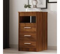 BOWEKAM Mueble con cajones para hogar y jardín, roble marrón, 40 x 50 x 76 cm, elección de muebles de madera