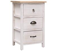 BOWEKAM Mueble lateral para hogar y jardín, 35 x 25 x 57 cm, madera de paulownia