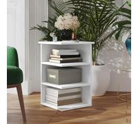 BOWEKAM Mueble lateral para hogar y jardín, color blanco, 35 x 35 x 55 cm, elección de muebles de madera