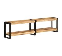 BOWEKAM Mueble para TV de 160 x 30 x 40 cm, madera maciza, muebles de mango, centros de entretenimiento y soportes de TV