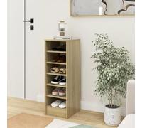 BOWEKAM Mueble zapatero para hogar y jardín, roble Sonoma, 31,5 x 35 x 90 cm, elección de muebles de madera