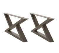 BOWEKAM Muebles, accesorios de mesa, patas de mesa, patas de mesa de café, 2 piezas de acero natural de 70 x 31,3 cm de acero